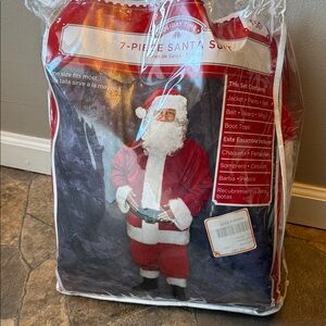 Holiday Time Red and White Santa Costume - 7-Piece Set